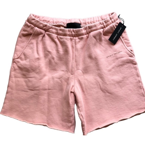 Spirit Jersey NWT Pink Cut Off Sweat Shorts - Picture 8 of 8
